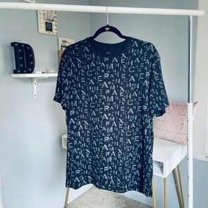 A|X Armani exchange black men shirt size XL  but fit like large